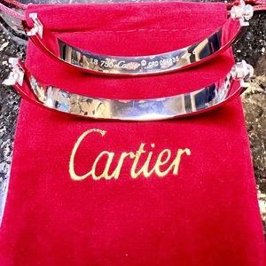 Love Bracelet 14K White Gold Plated/Size 16